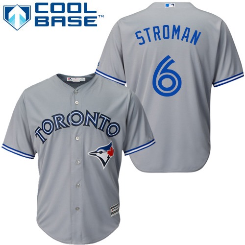 Blue Jays #6 Marcus Stroman Grey Cool Base Stitched Youth MLB Jersey